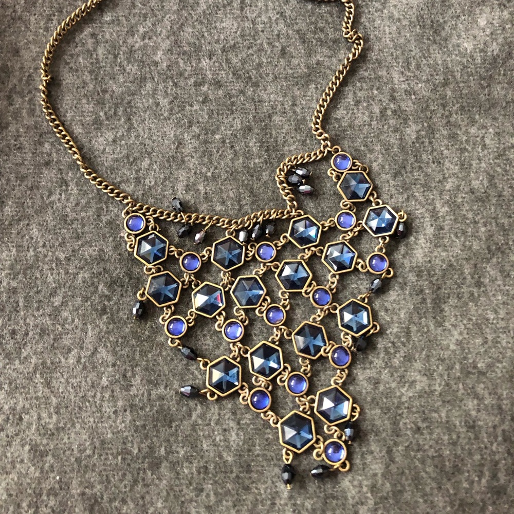 Beautiful Blue and Gold Necklace!
